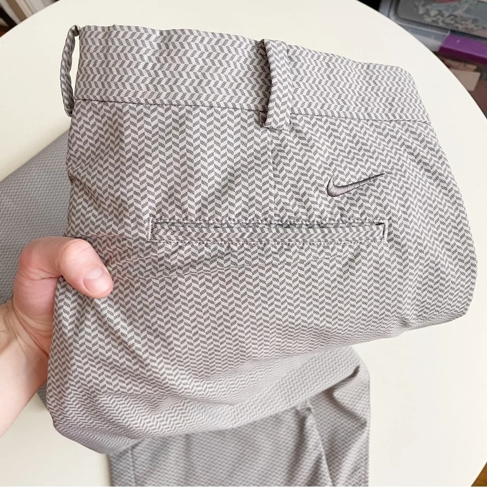 Nike Golf Tour Performance Geometric Print Pant Men’s 36x30 Gray Straight Leg
